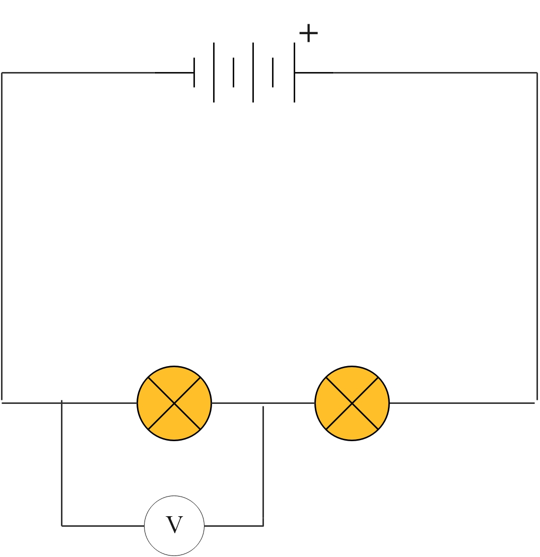 series circuit with a voltmeter